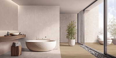 SERENE-SAND-WALL-DEC-SP-60X120_SERENE-SAND-WALL-SP-60X120_SERENE-SAND-SP-60X120_BLOOM-HONEY-SP-24X151_BLOOM-HONEY-A-24X151_AMB1_SZ1