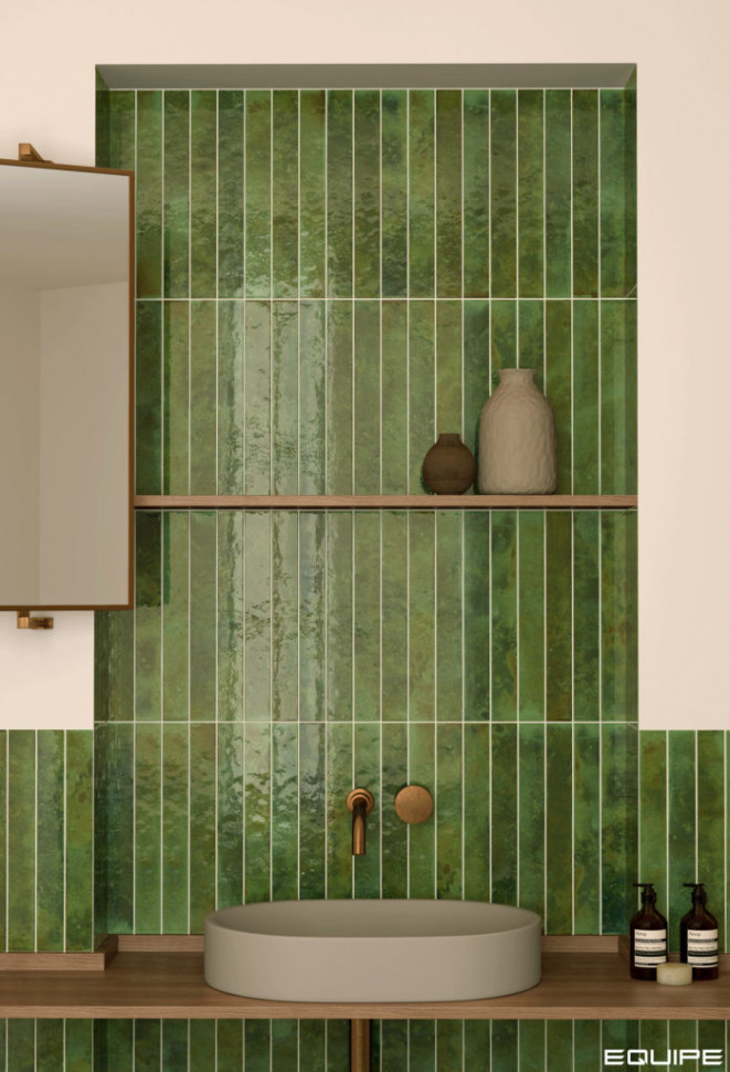 Настенная керамическая плитка 31546 BALI Green 5х40 см