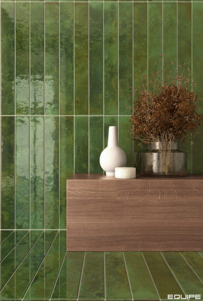 Настенная керамическая плитка 31546 BALI Green 5х40 см